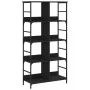Black engineered wood shelf 78.5x33x153 cm by , Bookcases and shelves - Ref: Foro24-835254, Price: 65,93 €, Discount: %