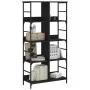 Black engineered wood shelf 78.5x33x153 cm by , Bookcases and shelves - Ref: Foro24-835254, Price: 65,93 €, Discount: %