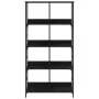 Black engineered wood shelf 78.5x33x153 cm by , Bookcases and shelves - Ref: Foro24-835254, Price: 65,93 €, Discount: %