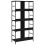 Black engineered wood shelf 78.5x33x153 cm by , Bookcases and shelves - Ref: Foro24-835254, Price: 65,93 €, Discount: %