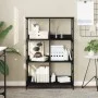 Black engineered wood shelf 78.5x33x117.5 cm by , Bookcases and shelves - Ref: Foro24-835249, Price: 66,11 €, Discount: %