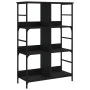 Black engineered wood shelf 78.5x33x117.5 cm by , Bookcases and shelves - Ref: Foro24-835249, Price: 66,11 €, Discount: %