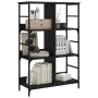 Black engineered wood shelf 78.5x33x117.5 cm by , Bookcases and shelves - Ref: Foro24-835249, Price: 66,11 €, Discount: %
