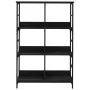 Black engineered wood shelf 78.5x33x117.5 cm by , Bookcases and shelves - Ref: Foro24-835249, Price: 66,11 €, Discount: %