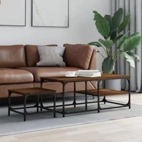 Stapelbare Couchtische, 2 Stück, Holzwerkstoff, braune Eiche von , Couchtisch - Ref: Foro24-835398, Preis: 46,48 €, Rabatt: %