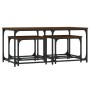 Stackable coffee tables 3 pieces engineered wood brown oak by , Coffee table - Ref: Foro24-835393, Price: 61,83 €, Discount: %