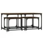 Stackable coffee tables 3 pieces engineered wood brown oak by , Coffee table - Ref: Foro24-835393, Price: 54,62 €, Discount: %