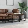 Stackable coffee tables 3 pieces engineered wood brown oak by , Coffee table - Ref: Foro24-835393, Price: 54,62 €, Discount: %