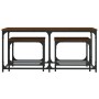 Stackable coffee tables 3 pieces engineered wood brown oak by , Coffee table - Ref: Foro24-835393, Price: 61,83 €, Discount: %