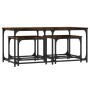 Stackable coffee tables 3 pieces engineered wood smoke oak by , Coffee table - Ref: Foro24-835391, Price: 73,33 €, Discount: %