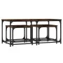 Stackable coffee tables 3 pieces engineered wood smoke oak by , Coffee table - Ref: Foro24-835391, Price: 71,95 €, Discount: %