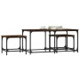 Stackable coffee tables 3 pieces engineered wood smoke oak by , Coffee table - Ref: Foro24-835391, Price: 73,33 €, Discount: %