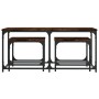 Stackable coffee tables 3 pieces engineered wood smoke oak by , Coffee table - Ref: Foro24-835391, Price: 73,33 €, Discount: %