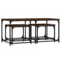 Stackable coffee tables 3 pieces engineered wood smoke oak by , Coffee table - Ref: Foro24-835391, Price: 73,33 €, Discount: %