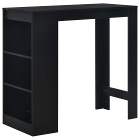 Hoher Küchentisch mit schwarzem Regal 110x50x103 cm von , Küchen- und Esstische - Ref: Foro24-280212, Preis: 113,38 €, Rabatt: %