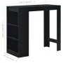 High kitchen table with black shelf 110x50x103 cm by , Kitchen and dining tables - Ref: Foro24-280212, Price: 111,44 €, Disco...
