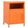 Mesita de noche acero naranja 35x35x51 cm de , Mesitas de noche - Ref: Foro24-336219, Precio: 88,69 €, Descuento: %