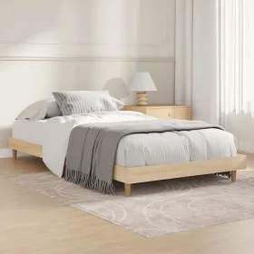 Sonoma oak engineered wood bed frame 90x200 cm by , Beds and slatted bases - Ref: Foro24-832064, Price: 89,31 €, Discount: %