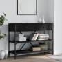 Console table with drawers and shelves black engineered wood by , Side tables - Ref: Foro24-833403, Price: 103,79 €, Discount: %