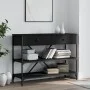 Mesa consola con cajones y estantes madera de ingeniería negro de , Mesas auxiliares - Ref: Foro24-833403, Precio: 101,81 €, ...