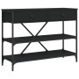 Console table with drawers and shelves black engineered wood by , Side tables - Ref: Foro24-833403, Price: 103,79 €, Discount: %