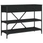 Mesa consola con cajones y estantes madera de ingeniería negro de , Mesas auxiliares - Ref: Foro24-833403, Precio: 101,81 €, ...