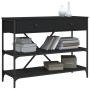 Console table with drawers and shelves black engineered wood by , Side tables - Ref: Foro24-833403, Price: 103,79 €, Discount: %