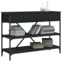 Mesa consola con cajones y estantes madera de ingeniería negro de , Mesas auxiliares - Ref: Foro24-833403, Precio: 101,81 €, ...