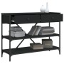 Console table with drawers and shelves black engineered wood by , Side tables - Ref: Foro24-833403, Price: 103,79 €, Discount: %