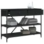 Mesa consola con cajones y estantes madera de ingeniería negro de , Mesas auxiliares - Ref: Foro24-833403, Precio: 101,81 €, ...