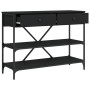 Console table with drawers and shelves black engineered wood by , Side tables - Ref: Foro24-833403, Price: 103,79 €, Discount: %