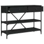Mesa consola con cajones y estantes madera de ingeniería negro de , Mesas auxiliares - Ref: Foro24-833403, Precio: 101,81 €, ...