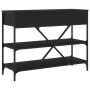 Console table with drawers and shelves black engineered wood by , Side tables - Ref: Foro24-833403, Price: 103,79 €, Discount: %