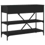 Mesa consola con cajones y estantes madera de ingeniería negro de , Mesas auxiliares - Ref: Foro24-833403, Precio: 101,81 €, ...