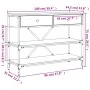 Mesa consola con cajones y estantes madera de ingeniería negro de , Mesas auxiliares - Ref: Foro24-833403, Precio: 101,81 €, ...