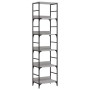 Regal aus technischem Holz in Sonoma-Grau, 50 x 33 x 188,5 cm von , Bücherregale und Regale - Ref: Foro24-835282, Preis: 65,0...