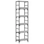 Estantería de madera de ingeniería gris Sonoma 50x33x188,5 cm de , Librerías y estanterías - Ref: Foro24-835282, Precio: 64,1...