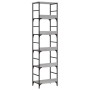 Regal aus technischem Holz in Sonoma-Grau, 50 x 33 x 188,5 cm von , Bücherregale und Regale - Ref: Foro24-835282, Preis: 65,0...