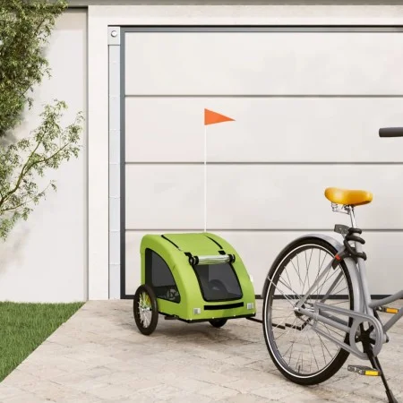 Haustier-Fahrradanhänger, Eisen-Oxford-Stoff, grün von , Kinderwagen für Haustiere - Ref: Foro24-93962, Preis: 104,69 €, Raba...