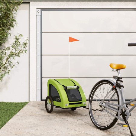 Haustier-Fahrradanhänger, Eisen-Oxford-Stoff, grün von , Kinderwagen für Haustiere - Ref: Foro24-93962, Preis: 106,93 €, Raba...