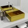 Waschbecken mit Hahnloch 38x30x11,5 cm Keramik Gold von , Sinkt - Ref: Foro24-143488, Preis: 77,29 €, Rabatt: %