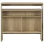Mesa alta de bar con 2 tableros roble 130x40x120 cm de , Mesas de cocina y de comedor - Ref: Foro24-280219, Precio: 180,77 €,...