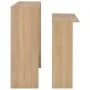 High bar table with 2 oak tops 130x40x120 cm by , Kitchen and dining tables - Ref: Foro24-280219, Price: 180,80 €, Discount: %