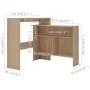 High bar table with 2 oak tops 130x40x120 cm by , Kitchen and dining tables - Ref: Foro24-280219, Price: 180,80 €, Discount: %