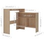 Hoher Bartisch mit 2 Eichenplatten 130x40x120 cm von , Küchen- und Esstische - Ref: Foro24-280219, Preis: 167,29 €, Rabatt: %