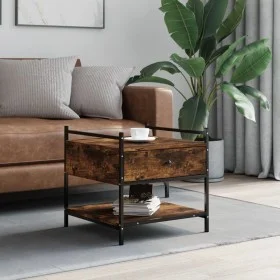 Smoked oak engineered wood coffee table 50x50x50 cm by , Coffee table - Ref: Foro24-833967, Price: 45,87 €, Discount: %