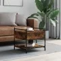 Mesa de centro madera de ingeniería roble ahumado 50x50x50 cm de , Mesas de centro - Ref: Foro24-833967, Precio: 45,86 €, Des...