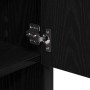 Juego de muebles de baño 3 pcs Roble Negro Madera contrachapada