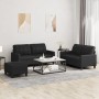 3-piece black synthetic leather sofa set with cushions by , Sofas - Ref: Foro24-3201363, Price: 478,02 €, Discount: %