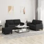 3-piece black synthetic leather sofa set with cushions by , Sofas - Ref: Foro24-3201363, Price: 455,54 €, Discount: %